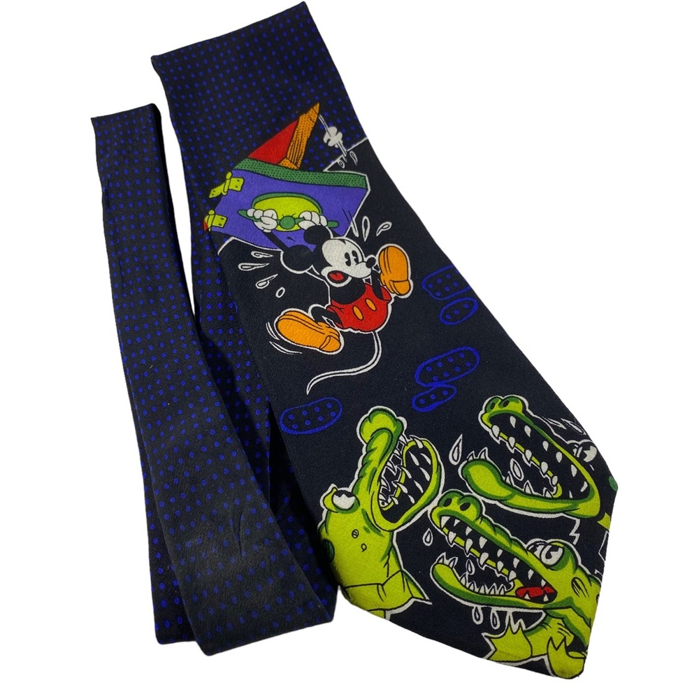 90s Vintage Balancine Tie Works Mickey Mouse By Disney Mens neck tie